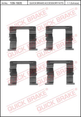 Комплектующие колодок дискового тормоза QUICK BRAKE 109-1605