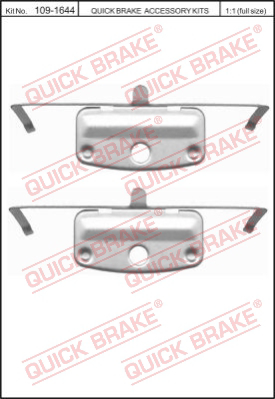Комплектующие колодок дискового тормоза QUICK BRAKE 109-1644
