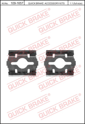 Комплектующие колодок дискового тормоза QUICK BRAKE 109-1657