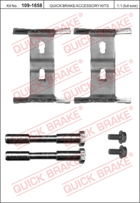 Комплектующие колодок дискового тормоза QUICK BRAKE 109-1658