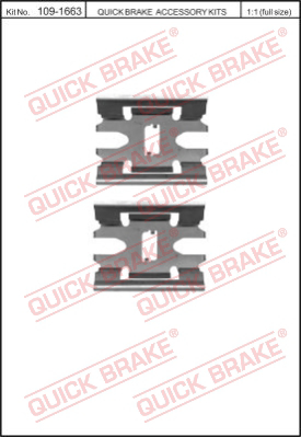 Комплектующие колодок дискового тормоза QUICK BRAKE 109-1663