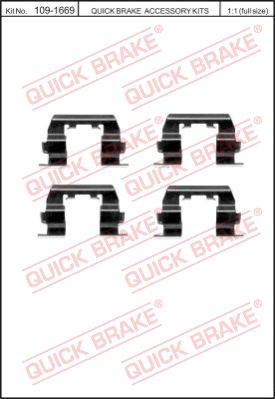 Комплектующие колодок дискового тормоза QUICK BRAKE 109-1669