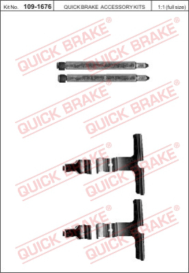 Комплектующие колодок дискового тормоза QUICK BRAKE 109-1676