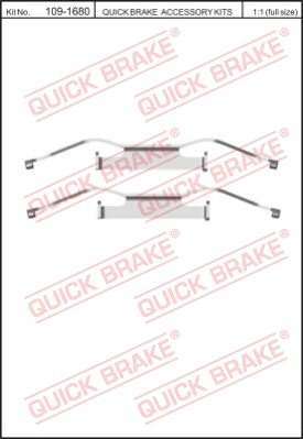 Комплектующие колодок дискового тормоза QUICK BRAKE 109-1680