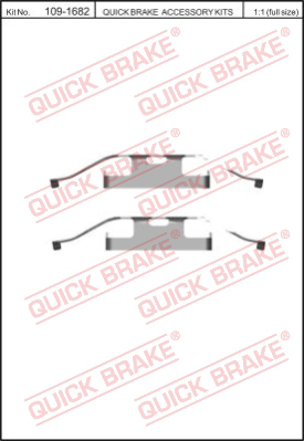 Комплектующие колодок дискового тормоза QUICK BRAKE 109-1682