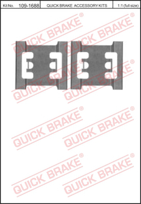 Комплектующие колодок дискового тормоза QUICK BRAKE 109-1688