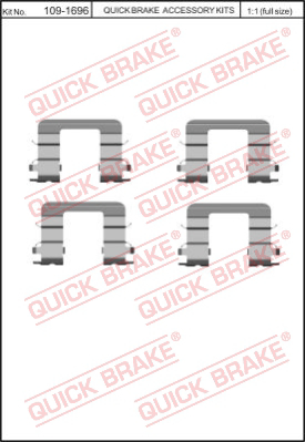 Комплектующие колодок дискового тормоза QUICK BRAKE 109-1696