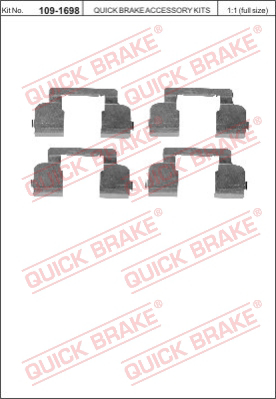Комплектующие колодок дискового тормоза QUICK BRAKE 109-1698