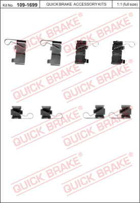 Комплектующие колодок дискового тормоза QUICK BRAKE 109-1699