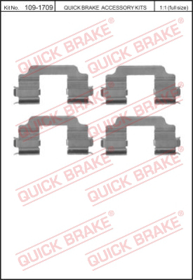 Комплектующие колодок дискового тормоза QUICK BRAKE 109-1709