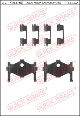 Комплектующие колодок дискового тормоза QUICK BRAKE 109-1710