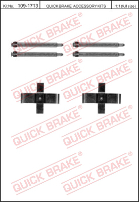 Комплектующие колодок дискового тормоза QUICK BRAKE 109-1713