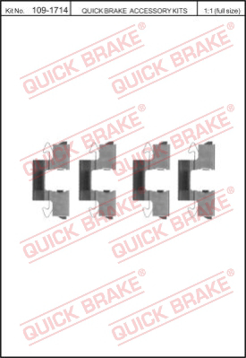 Комплектующие колодок дискового тормоза QUICK BRAKE 109-1714