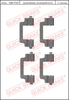 Комплектующие колодок дискового тормоза QUICK BRAKE 109-1727