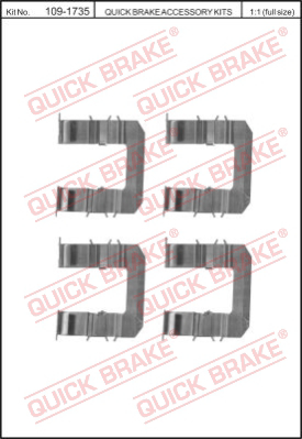 Комплектующие колодок дискового тормоза QUICK BRAKE 109-1735