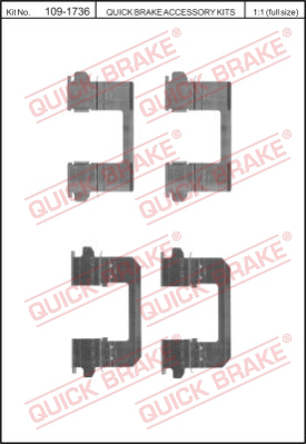 Комплектующие колодок дискового тормоза QUICK BRAKE 109-1736