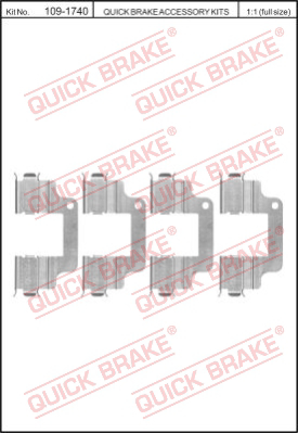 Комплектующие колодок дискового тормоза QUICK BRAKE 109-1740