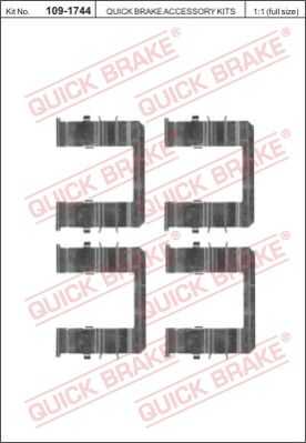 Комплект монтажный тормозных колодок QUICK BRAKE 109-1744