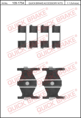 Комплектующие колодок дискового тормоза QUICK BRAKE 109-1754