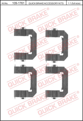 Комплектующие колодок дискового тормоза QUICK BRAKE 109-1761