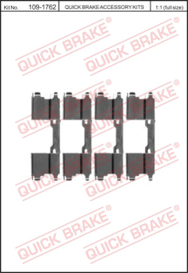 Комплектующие колодок дискового тормоза QUICK BRAKE 109-1762