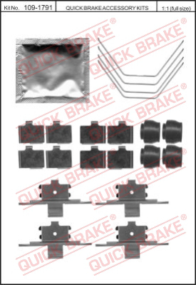 Комплектующие колодок дискового тормоза QUICK BRAKE 109-1791