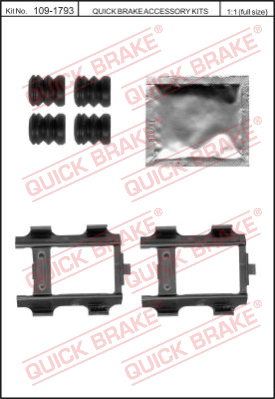 Комплектующие колодок дискового тормоза QUICK BRAKE 109-1793