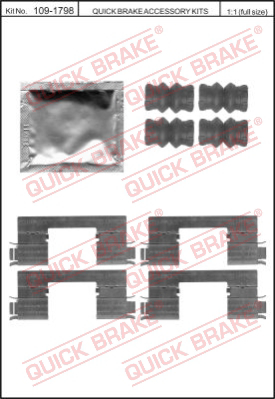 Комплектующие колодок дискового тормоза QUICK BRAKE 109-1798