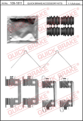 Комплектующие колодок дискового тормоза QUICK BRAKE 109-1811
