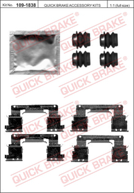 Комплектующие колодок дискового тормоза QUICK BRAKE 109-1838