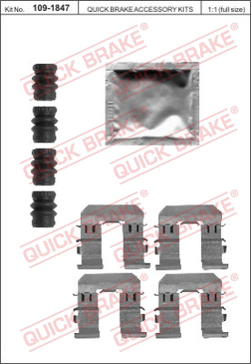 Комплектующие колодок дискового тормоза QUICK BRAKE 109-1847