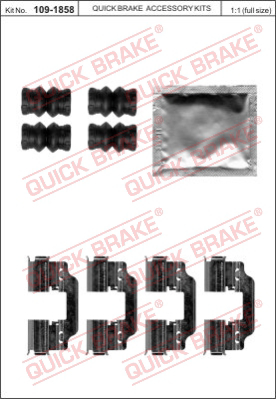 Комплектующие колодок дискового тормоза QUICK BRAKE 109-1858