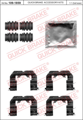 Комплектующие колодок дискового тормоза QUICK BRAKE 109-1859