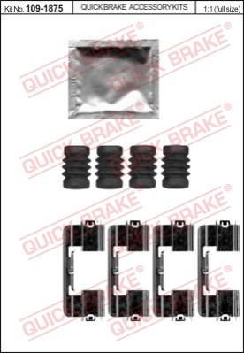 Комплектующие колодок дискового тормоза QUICK BRAKE 109-1875