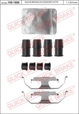 Комплектующие колодок дискового тормоза QUICK BRAKE 109-1889