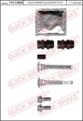 Комплект направляющей гильзы QUICK BRAKE 113-1355X