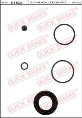 Ремкомплект тормозного суппорта QUICK BRAKE 114-0034