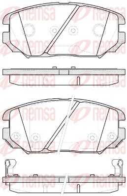 Колодки тормозные дисковые / комплект 4 шт REMSA 1204.12