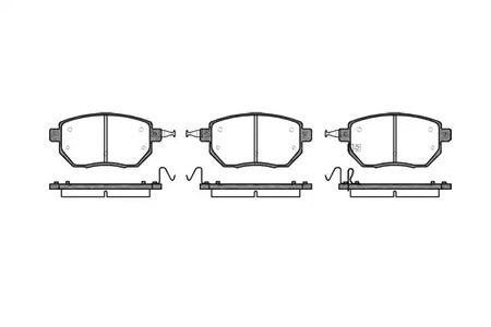 Комплект тормозных колодок дискового тормоза REMSA 0985.02