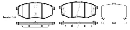 Комплект тормозных колодок дискового тормоза REMSA 1426.02