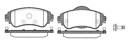Колодки тормозные дисковые REMSA 1464.08