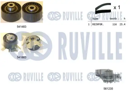 Ремкомплект грм /с помпой/ RUVILLE 5502962