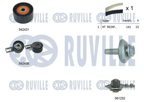 Ремкомплект грм /с помпой/ RUVILLE 5503681
