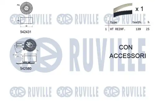 Ремкомплект грм /с помпой/ RUVILLE 5503861