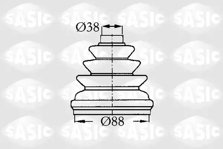 Комплект пыльника приводного вала SASIC 2873803