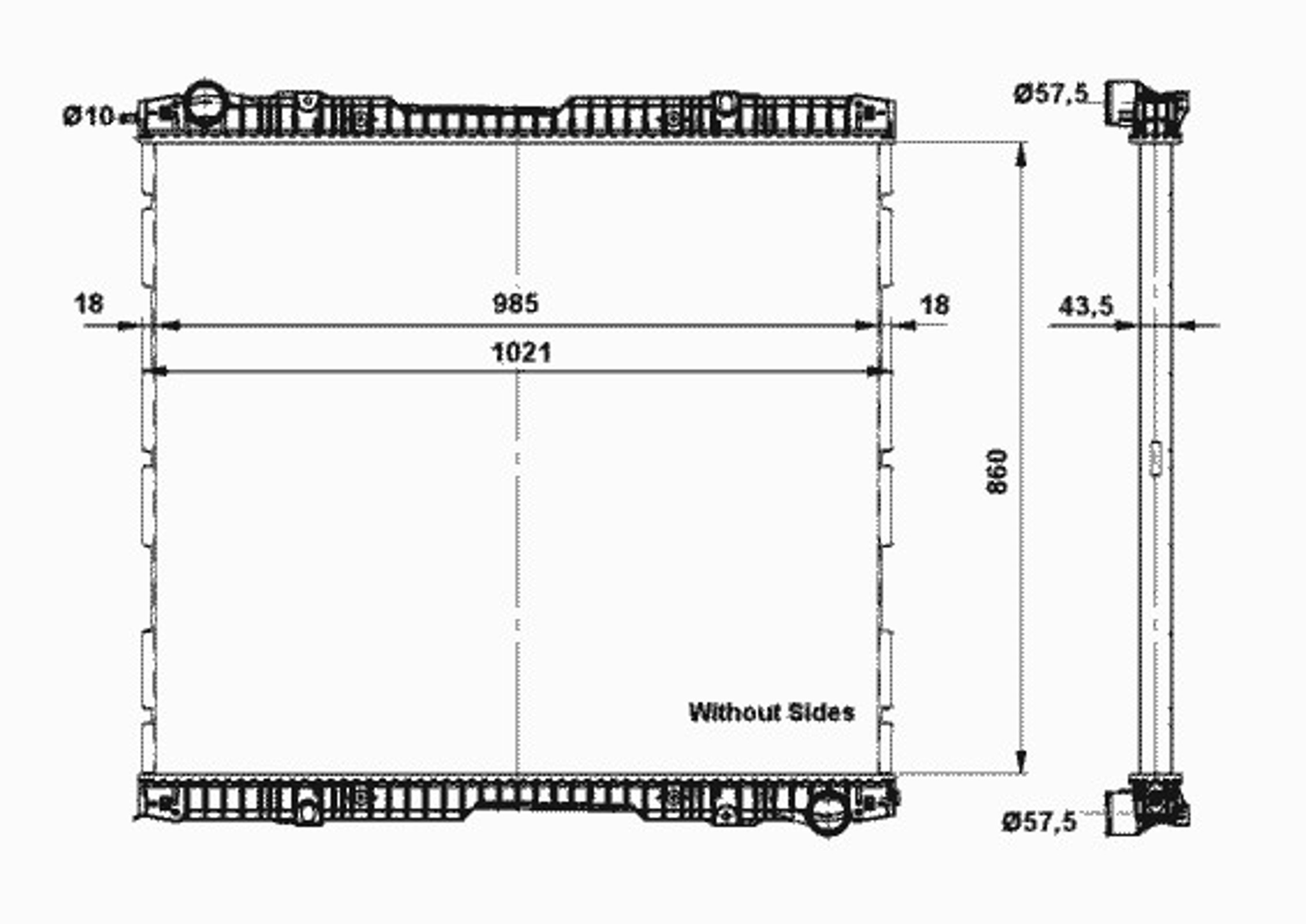Радиатор системы охлаждения NRF 509739