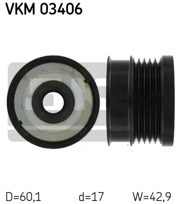 Шкив генератора SKF VKM03406