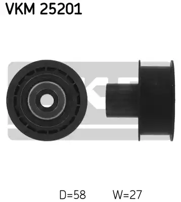 Ролик промежуточный ремня грм SKF VKM25201