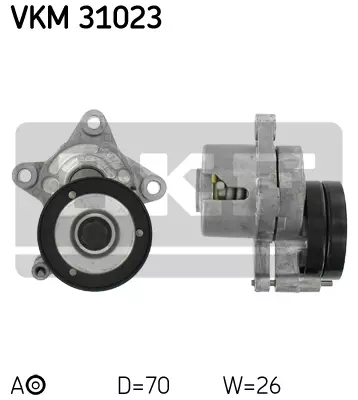 Натяжной ролик поликлинового ремня SKF VKM31023