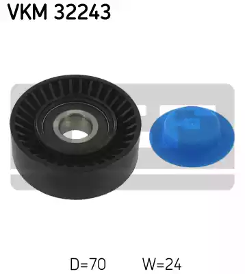 Ролик поликлинового ремня SKF VKM32243
